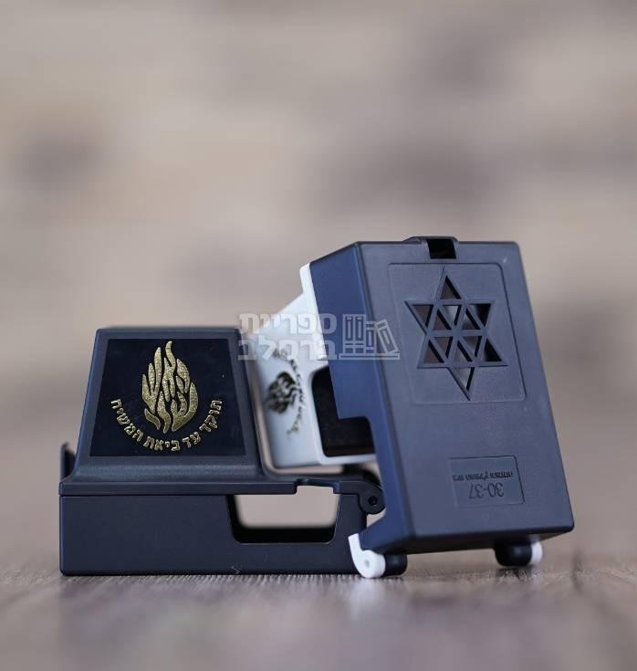 בתי תפילין - מכסה הפלא - דגם האש שלי (שחור-זהב) – תמונה 2